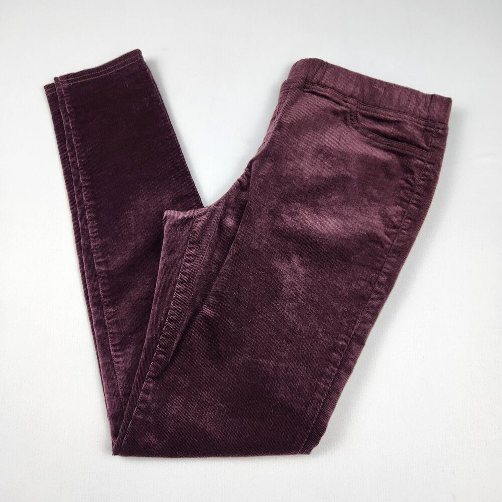 Eileen Fisher Casis Jeggings Womens S/P Plum Corduroy Organic Cotton Tencel NWT